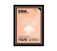 Grupo Erik Cornice 42x59,4 cm Nera | Portafoto Parete MDF | Cornice da Parete per Poster, Quadri, Puzzle e Foto, Effetto Legno, Accessori per Appendere Inclusi, Packaging Protettivo