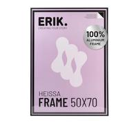 Grupo Erik: Cornice 50 x 70 cm Nera - Cornice Alluminio Quadro 50x70, Cornice da parete leggera, Cornice per puzzle 50x70 - Packaging protetto durante il trasporto
