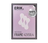 Grupo Erik: Cornice A2-42 x 59,4 cm Nera - Cornice Alluminio da parete leggera, Cornice grande per puzzle o foto - Packaging protetto durante il trasporto