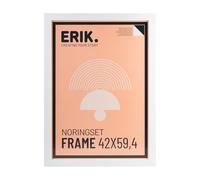 Grupo Erik: Cornice A2 Legno - Cornice Bianca (42x59,4cm) : Cornici foto da parete│ Per puzzle, quadri grandi o foto - Con Supporto Orientamento Orizzontale o Verticale: Packaging protetto