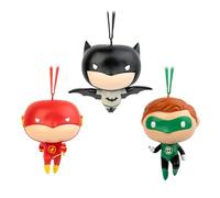Grupo Erik: Set Addobbi di Natale DC Comics - Batman, Flash & Lanterna Verde | Set di 3 Decorazioni per Albero di Natale Supereroi, dipinti a mano e con cordoncino