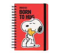 Grupo Erik: Diario Scuola 2022-2023 Snoopy Born To Hug, agenda settimanale A5, 14,8x21cm, 12 mesi, ideale come diario snoopy, agenda università 2022 2023, diario scuole medie e superiori