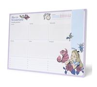 Grupo Erik Disney Alice Planner Settimanale da Tavolo A4 | Weekly Planner | 54 Fogli a Strappo, Planning Settimanale Orizzontale, Spazi Giornalieri e Note, To Do List, Disney Gadget