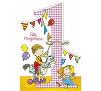 Grupo Erik Editores - Biglietto di auguri, 11 cm x 16 cm (lingua spagnola) Feliz Cumpleaños 1 11 x 16 cm