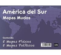 Grupo Erik Editores - Pack 10 mappamondi, 32,4 X 22,5 cm America del Sud Politica e Fisica 32.4 x 22.5 cm