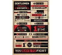 Grupo Erik Editores PP32912 Poster Fight Club Rules Infographic, carta, Multicolore, 91 x 61,5 x 0,1 cm