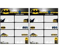 Grupo Erik: Etichette Adesive Batman Colorate 8x4cm | Personalizza Regali, Quaderni, Cancelleria e Libri Scolastici (Confezione da 2)