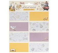 Grupo Erik: Etichette adesive Harry Potter | Etichette adesive colorate 8x4cm da usare per personalizzare regali, quaderni o altri prodotti di cancelleria, Etichette adesive scuola libri
