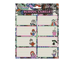 Grupo Erik: Etichette adesive Minions/Etichette adesive colorate, Etichette scuola, ideale per personalizzare regali,quaderni o altri prodotti di cancelleria,Etichette adesive scuola libri