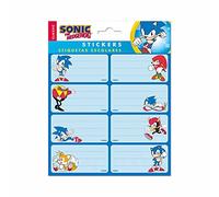 Grupo Erik: Etichette adesive Sonic | Etichette adesive colorate 8x4cm da usare per personalizzare regali, quaderni o altri prodotti di cancelleria, Etichette adesive scuola libri