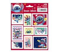 Grupo Erik: Etichette Natalizie Adesive Disney Stitch | Pack Adesivi per Regali di Natale, da usare come sticker natalizi, bigliettini natale piccoli adesivi o adesivi auguri natalizi