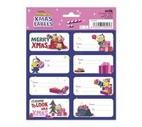 Grupo Erik: Etichette Natalizie Adesive Minions | Pack Adesivi per Regali di Natale, da usare come sticker natalizi, bigliettini natale piccoli adesivi o adesivi auguri natalizi