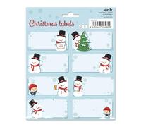 Grupo Erik: Etichette Natalizie Adesive Snowman | Pack Adesivi per Regali di Natale, da usare come sticker natalizi, bigliettini natale piccoli adesivi o adesivi auguri natalizi