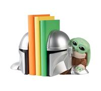 Grupo Erik Fermalibri per Mensole Star Wars, The Mandalorian e Grogu - Ferma Libri per Libreria in Resina con Casco Mandaloriano | Reggilibri Decorativo (12,3 x 15,4 x 14,9 cm)