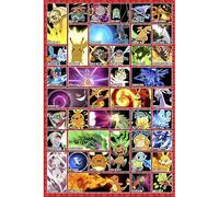 Grupo Erik FP4273 Poster Pokemon Moves, carta, Multicolore, 91 x 61,5 x 0,1 cm