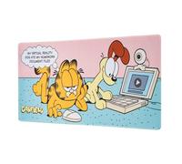 Grupo Erik: Tappetino Mouse XXL Garfield | Tappetino mouse Gaming Scrivania : Mouse Pad con Base Antiscivolo, 100% Waterproof e Rifiniture di Qualità (80x35 cm)