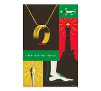 Grupo Erik: Poster Il Signore degli Anelli - 100º Anniversario Warner Bros | Poster da parete 61 x 91,5 cm, Poster da muro con carta lucida e incorniciabile, Il Signore degli Anelli Gadget