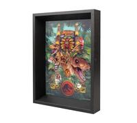 Grupo Erik: Quadro 3D Jurassic Park | Stampa Jurassic Park, Stampa 3D con Cornice Personalizzata, Poster Tridimensionale, Cofanetto Jurassic Park Gadget Casa