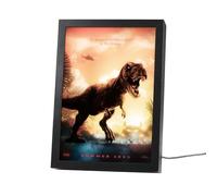 Grupo Erik Jurassic Park Quadro Luminoso LED | Jurassic Park Gadget | Lampada da Tavolo con Cornice, Effetto Doppia Immagine, 15 Modalità di Luce, Cavo USB Incluso, 20 x 28 x 5 cm