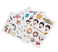 Grupo Erik - Kit Adesivi Stickers Friends Serie TV, 58 Stickers, Riutilizzabili E Resistenti All'acqua, Ideale Come Adesivi Computer, Smartphone, Tablet, Console