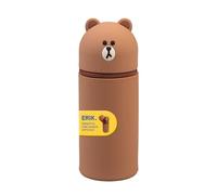 Grupo Erik Line Friends Astuccio Brown | Portapenne Silicone