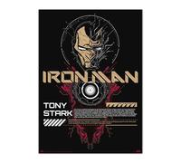 Grupo Erik: Poster Luminoso Marvel Iron Man | Poster Luminescente che Brilla al Buio, 50 x 70 cm, Decorazione luminosa da parete, Poster Supereroi, Poster Cameretta Ragazzo