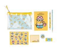 Grupo Erik Astuccio Set Cancelleria Minions - Set Cancelleria con Taccuino A6, Stickers, Block Notes, Penna, Matita, Gomma e Temperamatite | Cancelleria Scuola