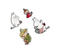 Grupo Erik: Set Di 4 Spille Mumin Per Personalizzare Vestiti, Zaini E Borse | Spille Smaltate Originali Moomin