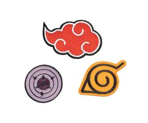 Grupo Erik Naruto Set 3 Toppe Termoadesive | Patch Ricamate per Tessuti | Toppe Adesive, per Personalizzare Zaini, Giacche e Borse, 10 x 11 cm, Manga Gadget