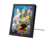 Grupo Erik Naruto Shippuden Quadro Luminoso LED | Anime Gadget | Lampada da Tavolo con Cornice, Effetto Doppia Immagine, 15 Modalità di Luce, Cavo USB Incluso, 20 x 28 x 5 cm