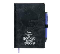 Grupo Erik: Quaderno e penna proiettore The Nightmare Before Christmas | Quaderno A5 con copertina rigida, penna proiettore e tasca portadocumenti, Quaderno Bullet 180 pagine