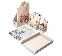 Grupo Erik Organizer da scrivania stile Japan, Set: portadocumenti, cartellina A4, portapenne, portariviste, organizer multiuso, Desk Organizer, Organizzazione Home Office e Ufficio (ORG003)