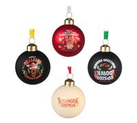 Grupo Erik Palline di Natale Stranger Things Set da 4 - Palle di Natale Bianche, Decorazione Albero in Vetro | Decorazioni Natalizie: Stranger Things Gadget