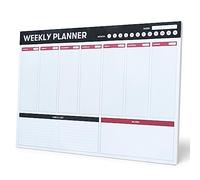 Grupo Erik Planner Settimanale da Tavolo A3 | Weekly Planner | 54 Fogli a Strappo, Planning Settimanale Orizzontale, Spazi Giornalieri e Note, To Do List