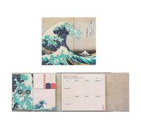 Grupo Erik Planner Settimanale Hokusai con Block Notes e Sticky Notes | Blocco Notes, Blocchetti Memo, 19 x 16,7 x 2,3cm, Idea Regalo, Cancelleria Ragazza, Regalo Arte Giapponese