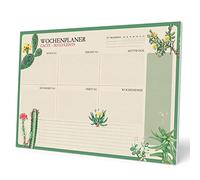 Grupo Erik: Planning da Tavolo A3 Botanical Cacti in tedesco | Planner settimanale 29,7 x 42 cm con 54 fogli a strappo, Agenda Organizer, Weekly Planner o Calendario Planner da scrivania