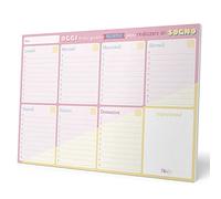 Grupo Erik: Planning da Tavolo A4 Carouge Blue&Pink, Planner settimanale con 54 fogli a strappo, 21 x 29,7 cm, Agenda Organizer, To Do List Planner, Planner settimanale da scrivania