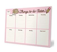 Grupo Erik: Planning da Tavolo A4 Pusheen Rose Collection, Planner settimanale con 54 fogli a strappo, 21 x 29,7 cm, Agenda Organizer, To Do List Planner, Planner settimanale da scrivania