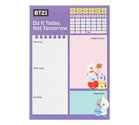 Grupo Erik: Planning da Tavolo A5 BT21, Planner settimanale con 54 fogli a strappo, 14,8 x 21 cm, Agenda Organizer BTS, To Do List Planner, Planner settimanale da scrivania