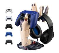 Porta cuffie da scrivania Cyberpunk | Supporto cuffie e joystick | Regali per gamer | Accessori per gamer | Un pezzo da collezione per veri giocatori, compatibile con tutti i controller |
