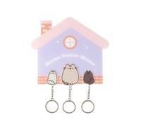 Grupo Erik Portachiavi da Parete Pusheen con 3 Appendichiavi Casa Kawaii | Porta Chiavi da Muro per Casa con Ancoraggi : Regalo Compleanno - Licenza Ufficiale (16x16 cm)