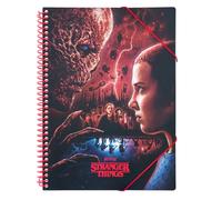 Grupo Erik: Portalistino A4 Stranger Things, Raccoglitore porta documenti con 30 buste, elastico e copertina flessibile, 32 x 25,5 cm, Cancelleria Stranger Things, Stranger Things Gadget