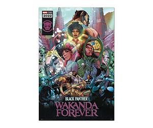 Grupo Erik: Poster Black Panther - Wakanda Forever Comic | Poster da parete Marvel, 61 x 91,5 cm, Poster da muro con carta lucida e incorniciabile, Black Panther Marvel