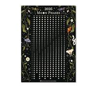 Grupo Erik Poster Calendario Lunare 2026 Fluorescente Astral - Poster Luminescente che Brilla al Buio, 50 x 70 cm - Decorazione luminosa da parete