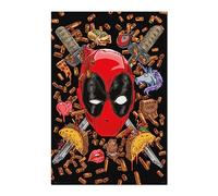 Grupo Erik: Poster Deadpool - Bullets and Chimichangas | Poster da parete Marvel, 61 x 91,5 cm, Poster da muro con carta lucida e incorniciabile, Deadpool Gadget