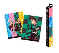 Grupo Erik Poster Demon Slayer Set di 2 pezzi stampa artistica - decorazione soggiorno o camera da letto - decorazione camera - dimensioni 38 x 52 cm - licenza ufficiale Manga anime