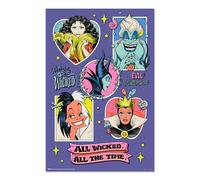 Grupo Erik: Poster Disney Villains | Poster da parete Disney, 61 x 91,5 cm, Poster da muro con carta lucida e incorniciabile, Poster Bambini, Disney Gadget