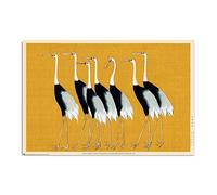 Grupo Erik: Poster Flock of Beautiful Japanese Red Crown Crane| Poster da paretekorin, 61x91,5cm,carta lucida | Poster da muro, incorniciabile | Poster artistici, poster arte moderna,poster decorativo