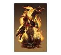 Grupo Erik: Poster House of The Dragon - Fire and Blood | Poster da parete Trono di Spade, 61 x 91,5 cm, Poster da muro con carta lucida e incorniciabile, Poster Game of Thrones