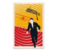Grupo Erik: Poster Intrigo Internazionale - 100º Anniversario Warner Bros | Poster da parete North by Northwest, 61 x 91,5 cm, Poster da muro con carta lucida e incorniciabile, Decorazione casa
